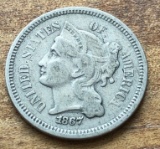 1867 United States Three Cent Nickel