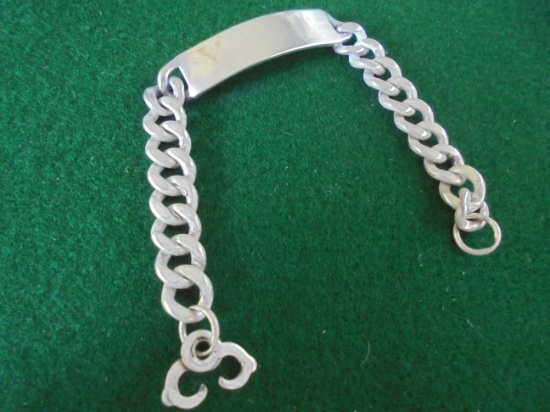 OLD STERLING FRIENDSHIP BRACELET-"SILVER MADE IN MEXICO" MARK