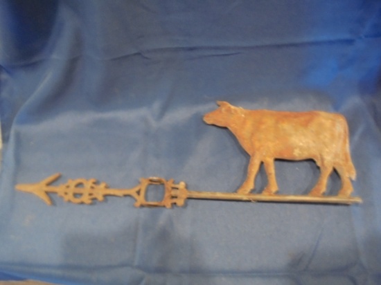 ANTIQUE WEATHER VANE ARROW WITH A COW-ALL ORIGINAL
