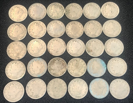 (30) United States Liberty V-Nickels