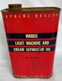 WARD LIGHT MACHINE & CREAM SEPARATOR OIL ADVERTISNG TIN