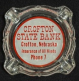 CROFTON STATE BANK - CROFTON, NEBRASKA - ADVERTISING ASH TRAY