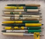 LOT OF (11) JOHN DEERE DEALERSHIP ADVERTISING INK PENS