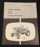 JOHN DEERE 70 LAWN TRACTOR - OPERATOR'S MANUAL