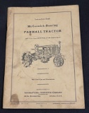 McCORMICK-DEERING - FARMAL TRACTOR - INSTRUCTION BOOK