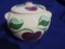OLD WATT NO. 76 COVERED BEAN POT WITH APPLE DESIGN-QUITE STUNNING