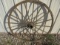 NICE OLD BUGGY WOODEN WHEEL-38 INCHES ACROSS