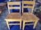 TWO CHILDS OAK CHAIRS-ONE SLIGHTLY LARGER IN SIZE-2 TIMES THE MONEY