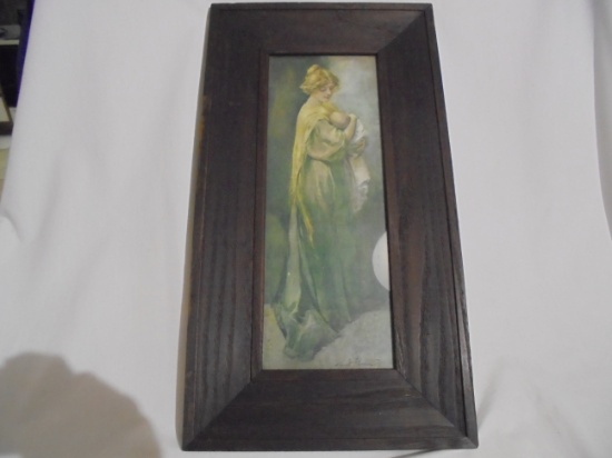 OLD "MOTHER & BABY" PRINT IN FRAME-QUITE NICE