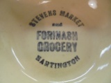 OLD 7 INCH BROWN BANDED ADVERTISING BOWL-