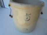 5 GALLON RED WING STONEWARE JAR OR CROCK WITH HANDLES