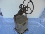 OLD ALL METAL DAISEY BUTTER CHURN-26 INCHES TALL-STILL WORKING