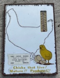 LEIGH HATCHERY - ADVERTISING PICTURE w/ THERMOMETER