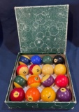 BOX OF POOL BALLS - BELGIUM