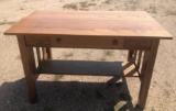 GREAT OLD OAK LIBRARY TABLE-28 DEEP BY 48 INCHES LONG