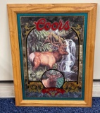 Coors Bull Elk Beer Mirror