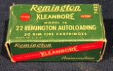 Remington Kleanbore Model 16 22 Remington Autoloading - Full Box