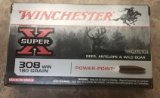 Full Box of Winchester Super X - .308 Win - 180 Gr. Power-Point