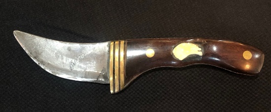 Custom Made Skinning Knife with Elk Ivory