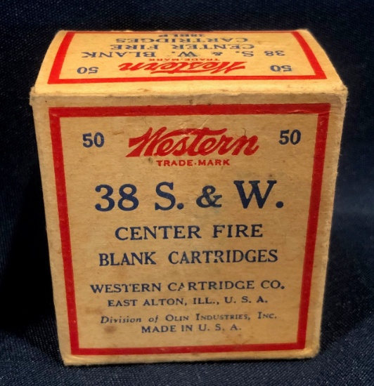 Western .38 S&W Center Fire Blank Cartridges -- (29) Rds