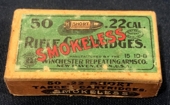 Winchester 22 Short Smokeless Two Piece Box