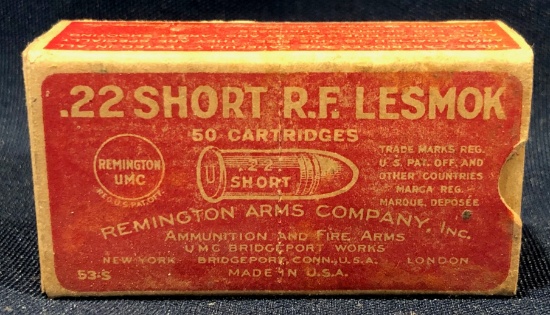 Remington Arms UMC .22 Short R.F. Lesmok