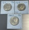 (3) 90% Silver Kennedy Half Dollars -- 1964 & 1964-D