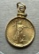 1/10 oz. Gold $5 American Eagle with 14K Gold Bezel