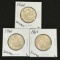 (3) Silver Canadian Half Dollars --- 1944 - 1961- 1965