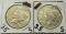 (2) 1935-S US Peace Silver Dollars -- Nice Coins!