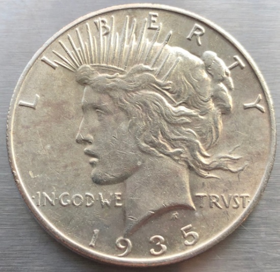 1935-S Peace Silver Dollar - Near Uncirculated
