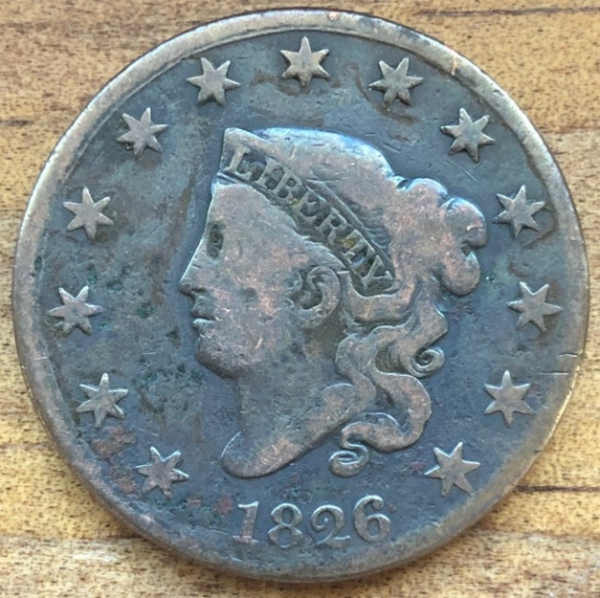 1826 United States Coronet Head Large Cent