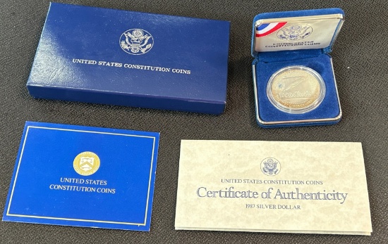 1987 United States 200th Anniversary Constitution Proof Silver Dollar