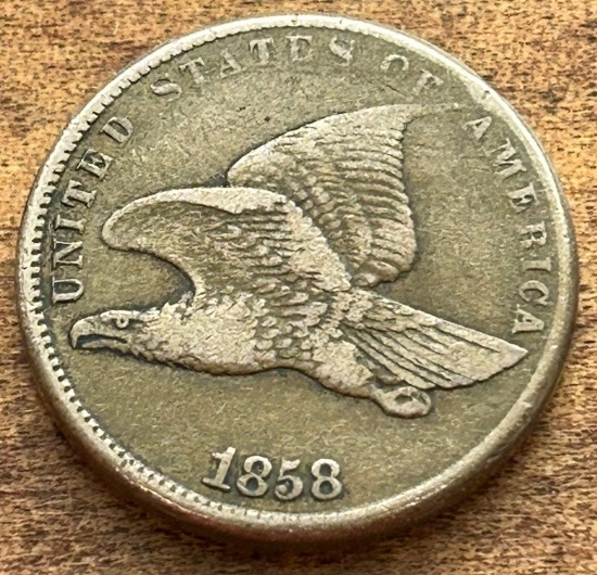 1858 United States Flying Eagle Cent