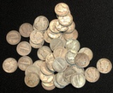 (50) Silver Mercury Dimes