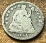 1858 United States Seated Liberty Half Dime