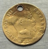 1857 5 Francs Gold Coin