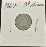 1867 United States Three Cent Nickel