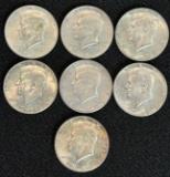 (7) 1964 Kennedy Silver Half Dollars - Denver & Philadelphia Minted