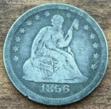 1856 United States Seated Liberty Quarter
