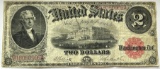 1917 United States $2 Jefferson Legal Tender Currency Note - Fr. 58