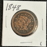 1848 United States Braided Hair Large Cent