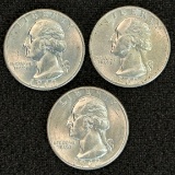 (3) 1962 US Silver Washington Quarters