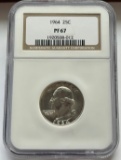 1964 Washington Silver Quarter - PF67 by NGC