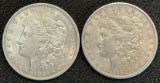 1889 & 1921 Morgan Silver Dollars