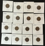 (16) United States Indian Head Cents