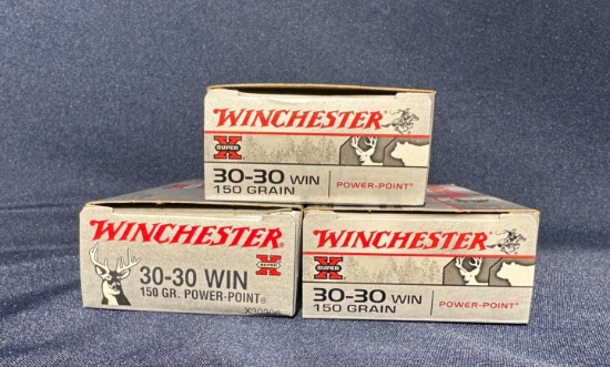 (3) Winchester .30-30 Win 150gr PowerPoint