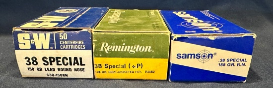 (3) Boxes of .38 Special
