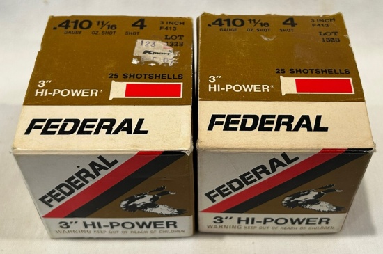 (2) Boxes of Federal 3" .410 Ga. Shotshells