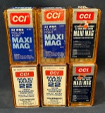 (6) Boxes of CCI Maxi-Mag -- 22 WMR